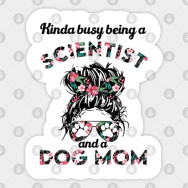 Scientist woman and dog mom gifts Sticker by SerenityByAlex